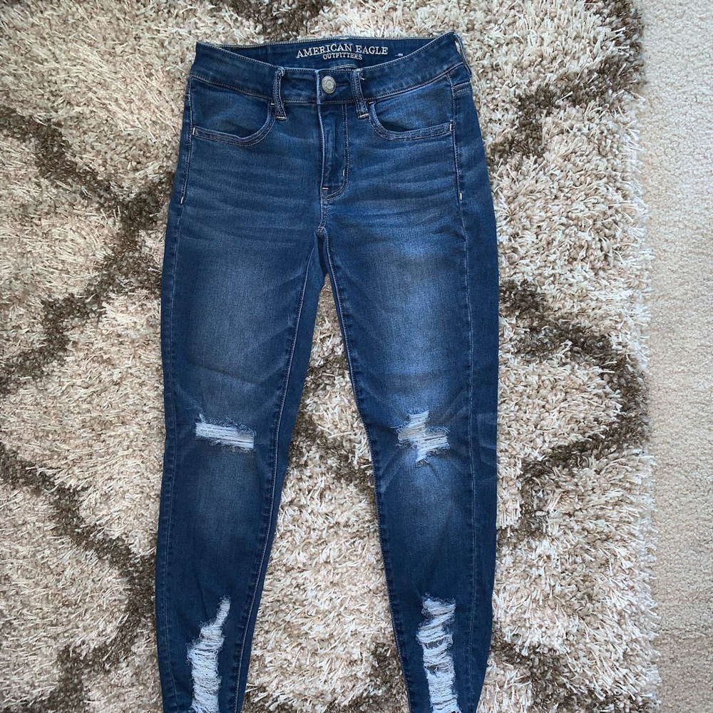Size 2 American Eagle New Dark Wash Jeans